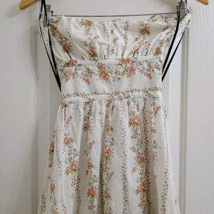 Floral Strapless Dress